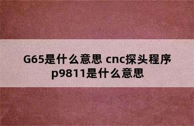 G65是什么意思 cnc探头程序p9811是什么意思